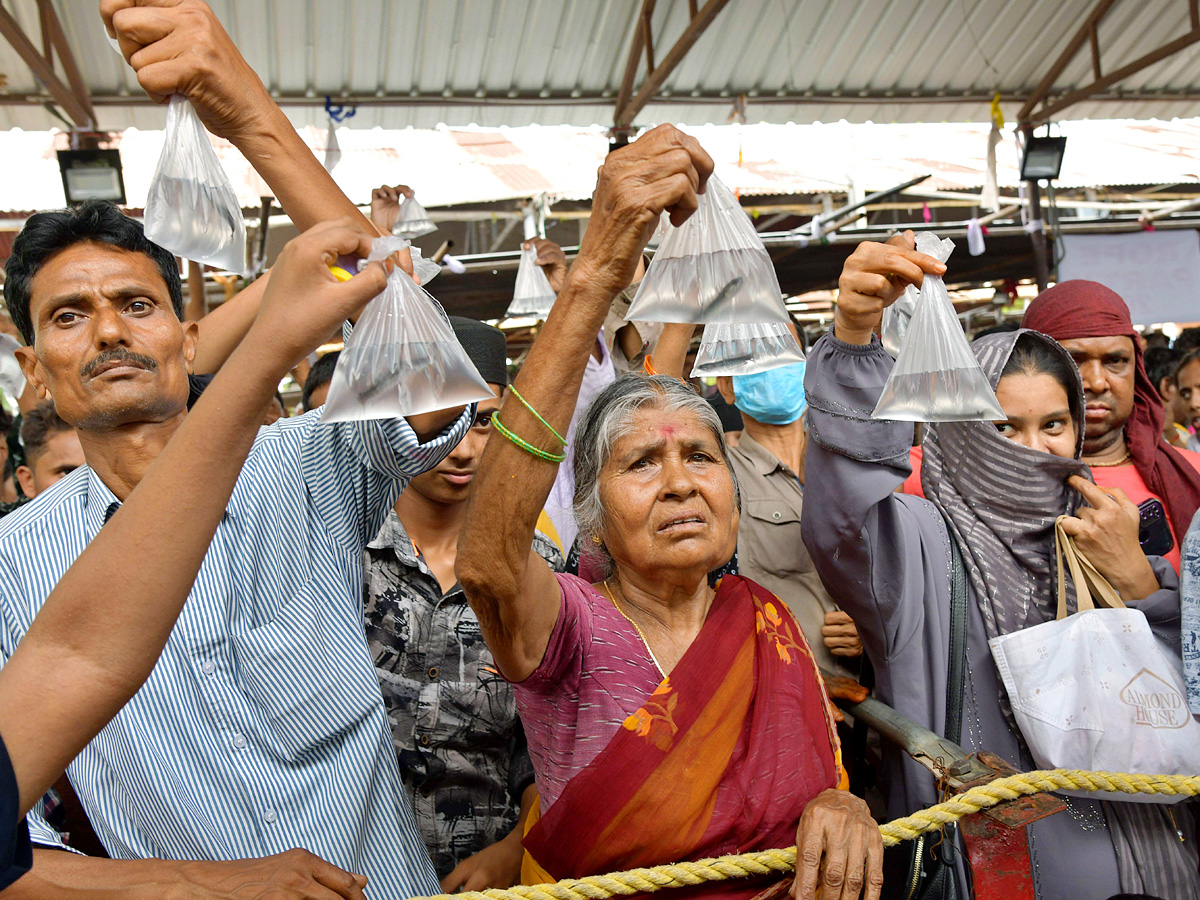 Fish Prasadam Distribution At Exhibition Ground In Nampally: Photos27