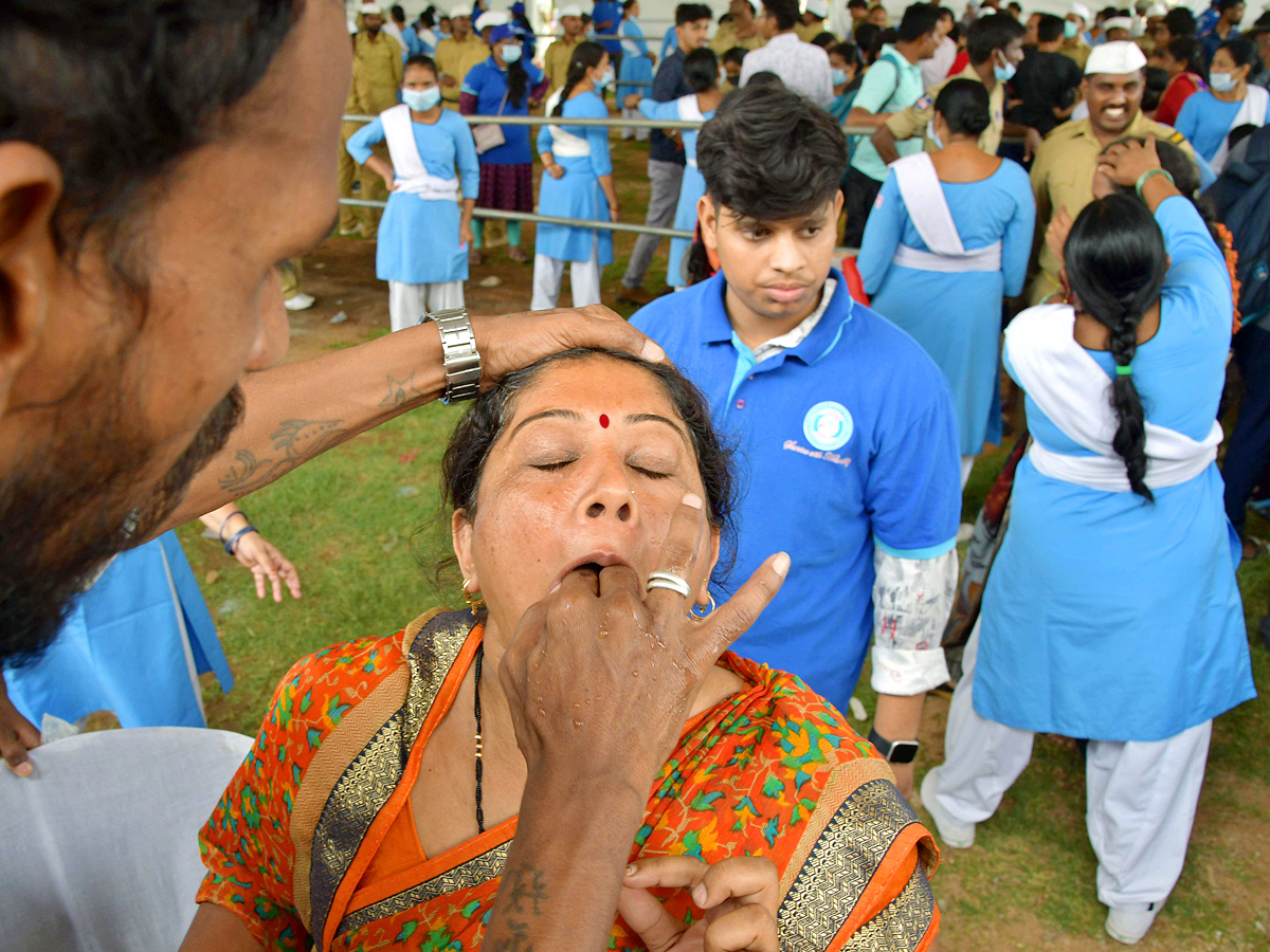 Fish Prasadam Distribution At Exhibition Ground In Nampally: Photos4