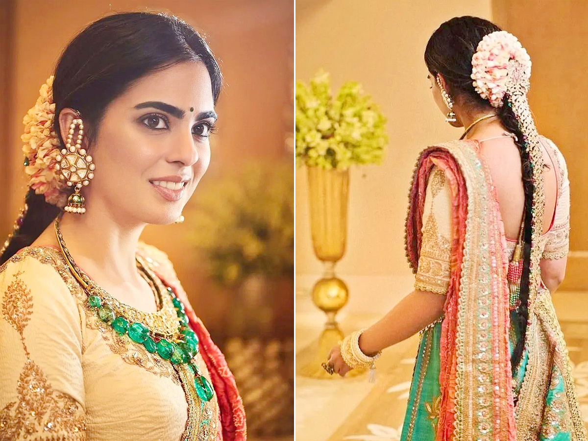 Isha Ambani Rocks Stunning Tamilian Jadai Hairstyle Photos1