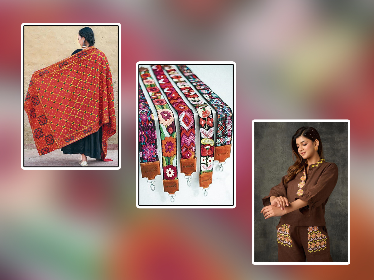 Have A look On These Punjabi Phulkari Embroidery Designs 1