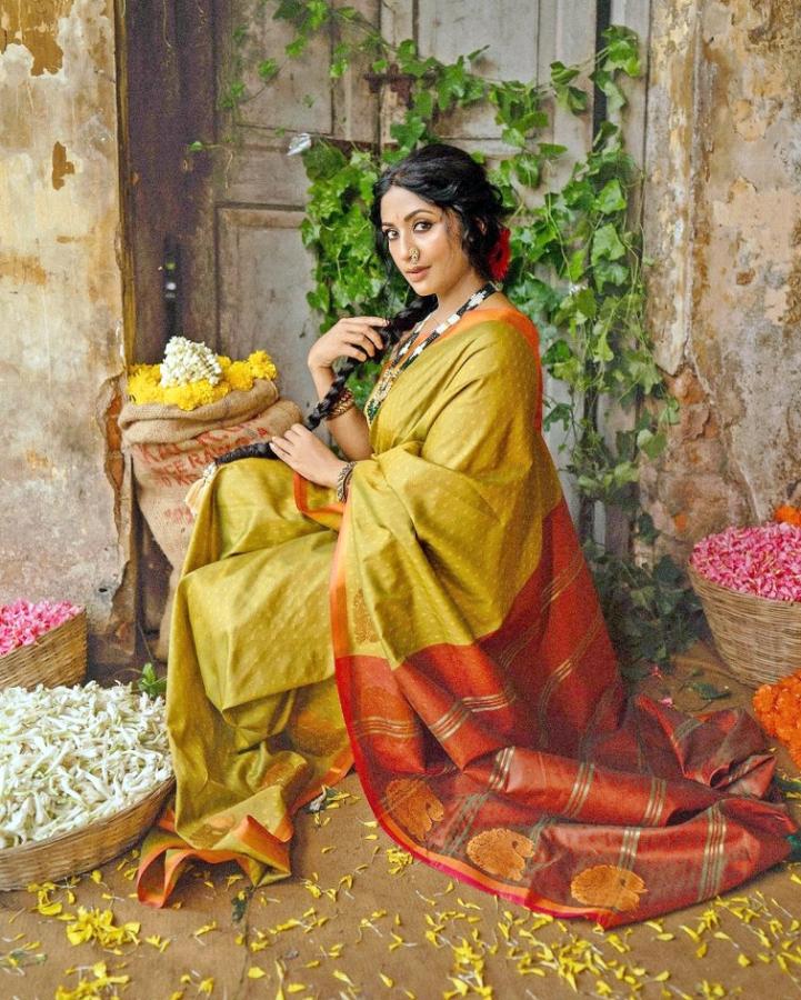 Indian Actress Navya Nair Traditional Saree Photoshoot Goes Viral In Social Media2