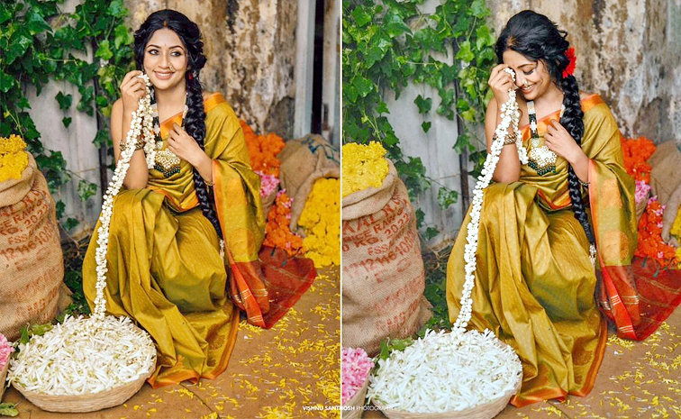 Indian Actress Navya Nair Traditional Saree Photoshoot Goes Viral In Social Media10