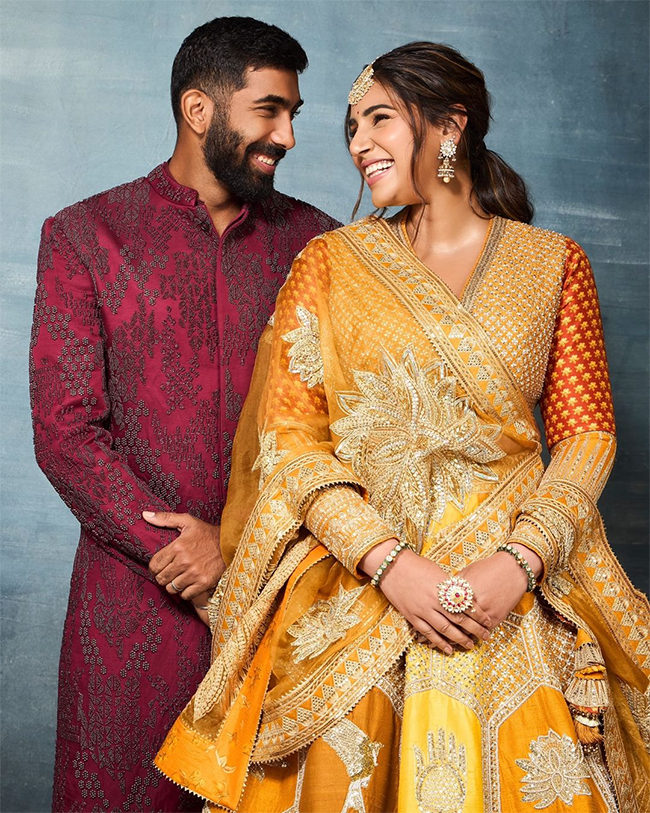 jasprit bumrah and sanjana ganesan anant ambani wedding3