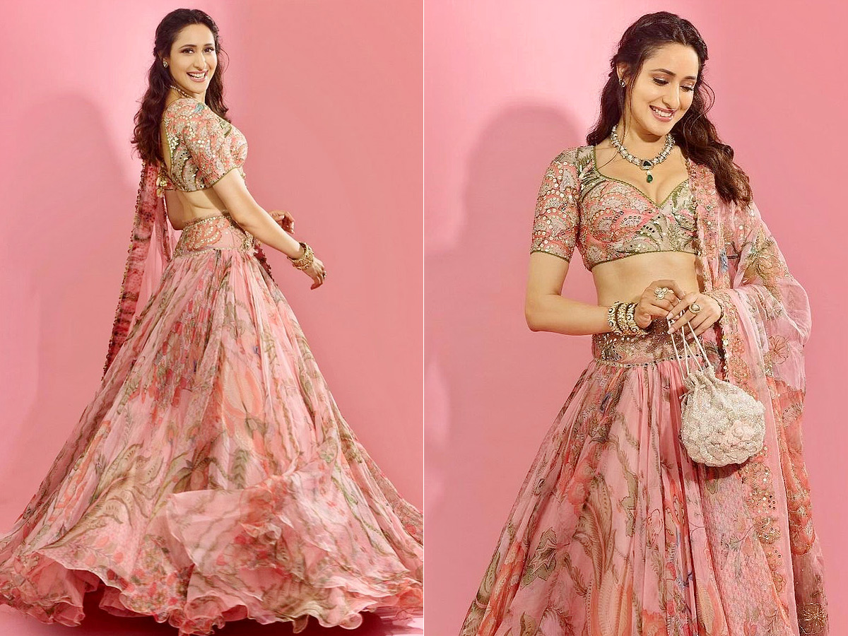 Actress Pragya Jaiswal Latest Cute Photos In Pink Long Dress Photos1