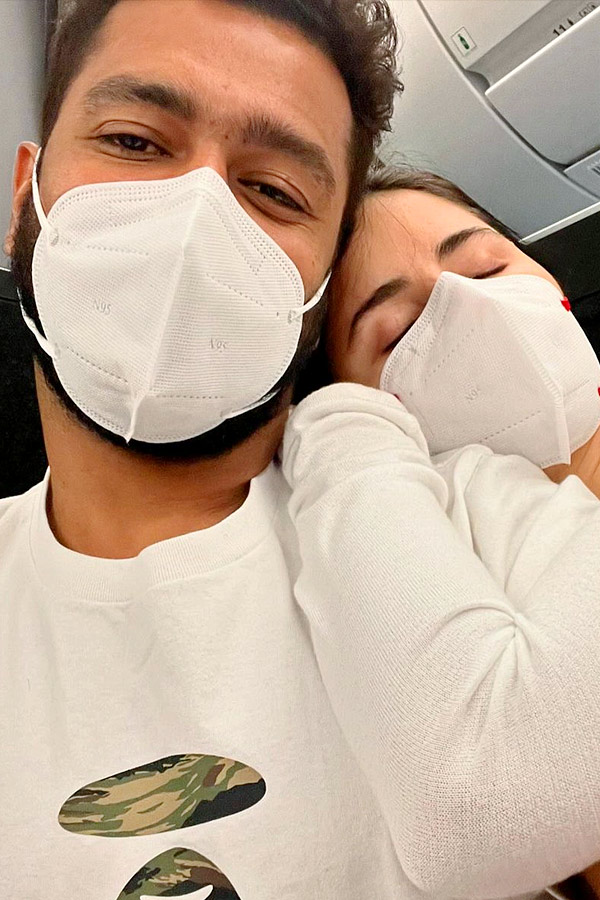 Vicky Kaushal shares Katrina Kaif pics as she naps, couple prays at makeshift temple Photos4