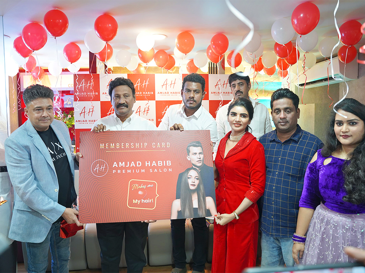 Vijayawada: Actress Varsha launched Amjad Habib Premium Salon Photos11