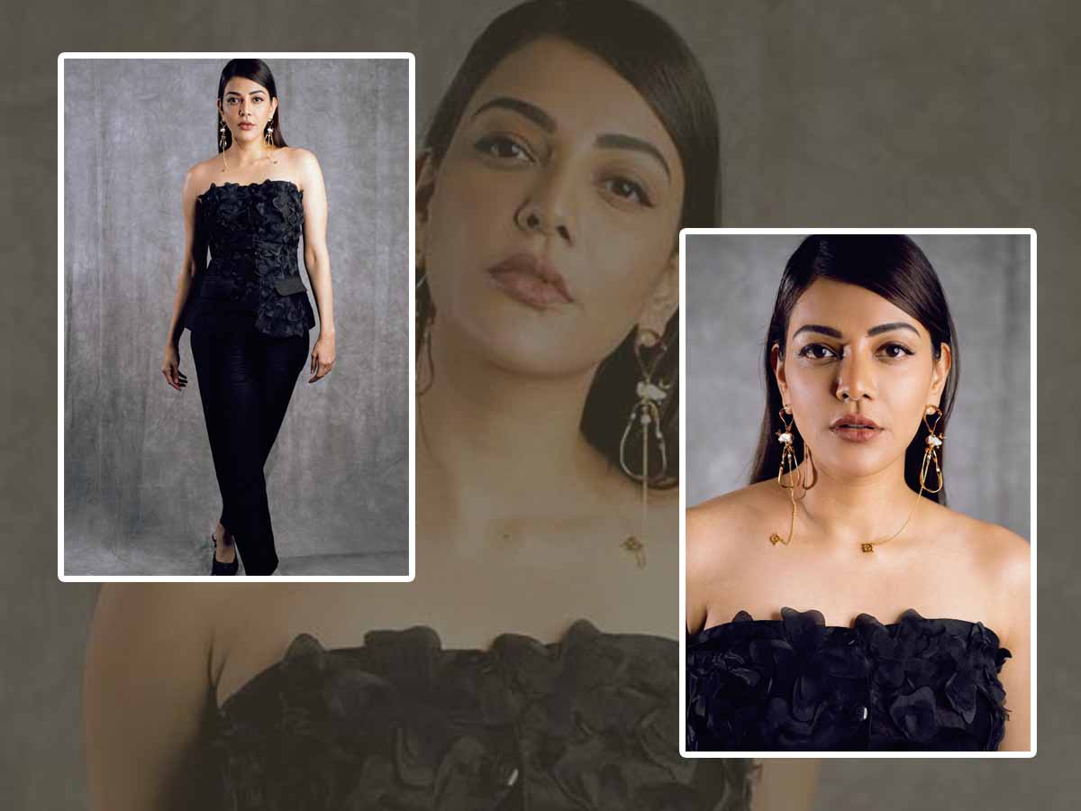 Tollywood Beauty Kajal Aggarwal Looks Amazing In Black Dress1