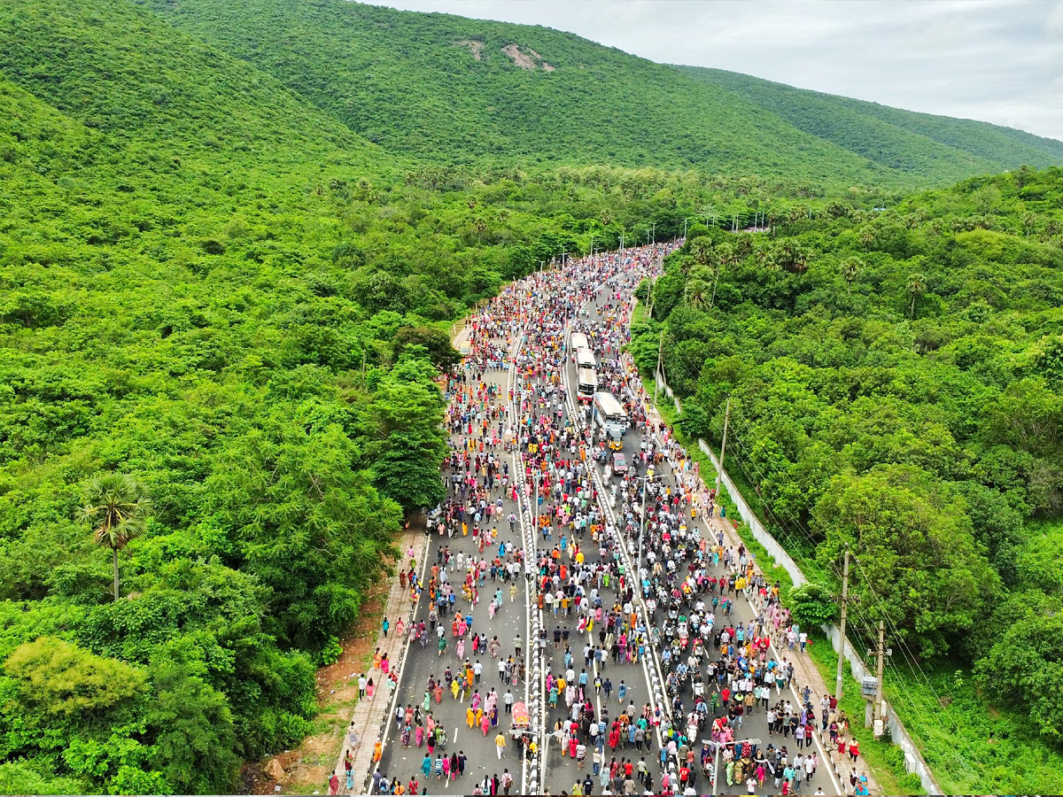 Heavy Devotees At Simhachalam Giri Pradakshina Photos4