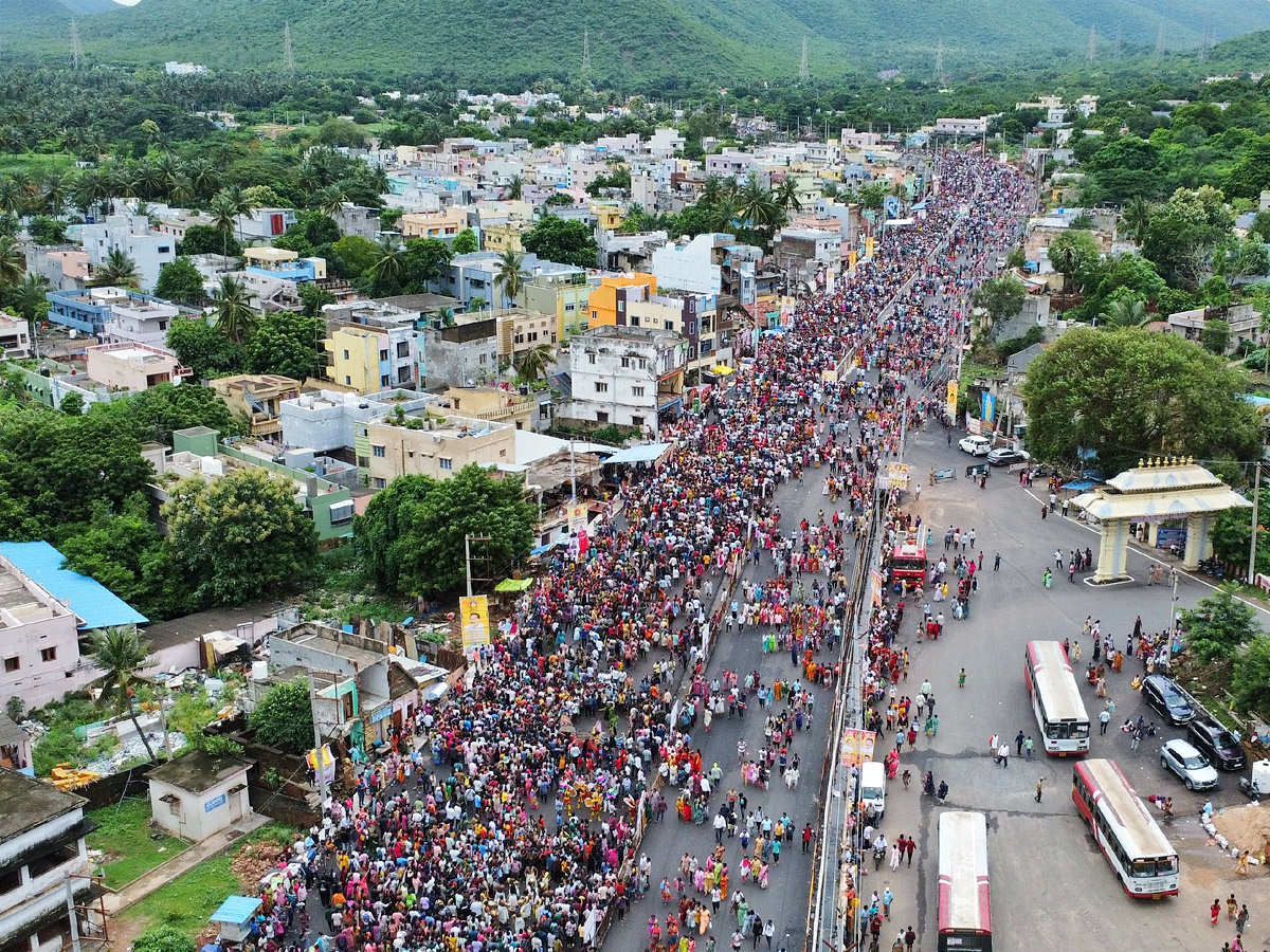 Heavy Devotees At Simhachalam Giri Pradakshina Photos5