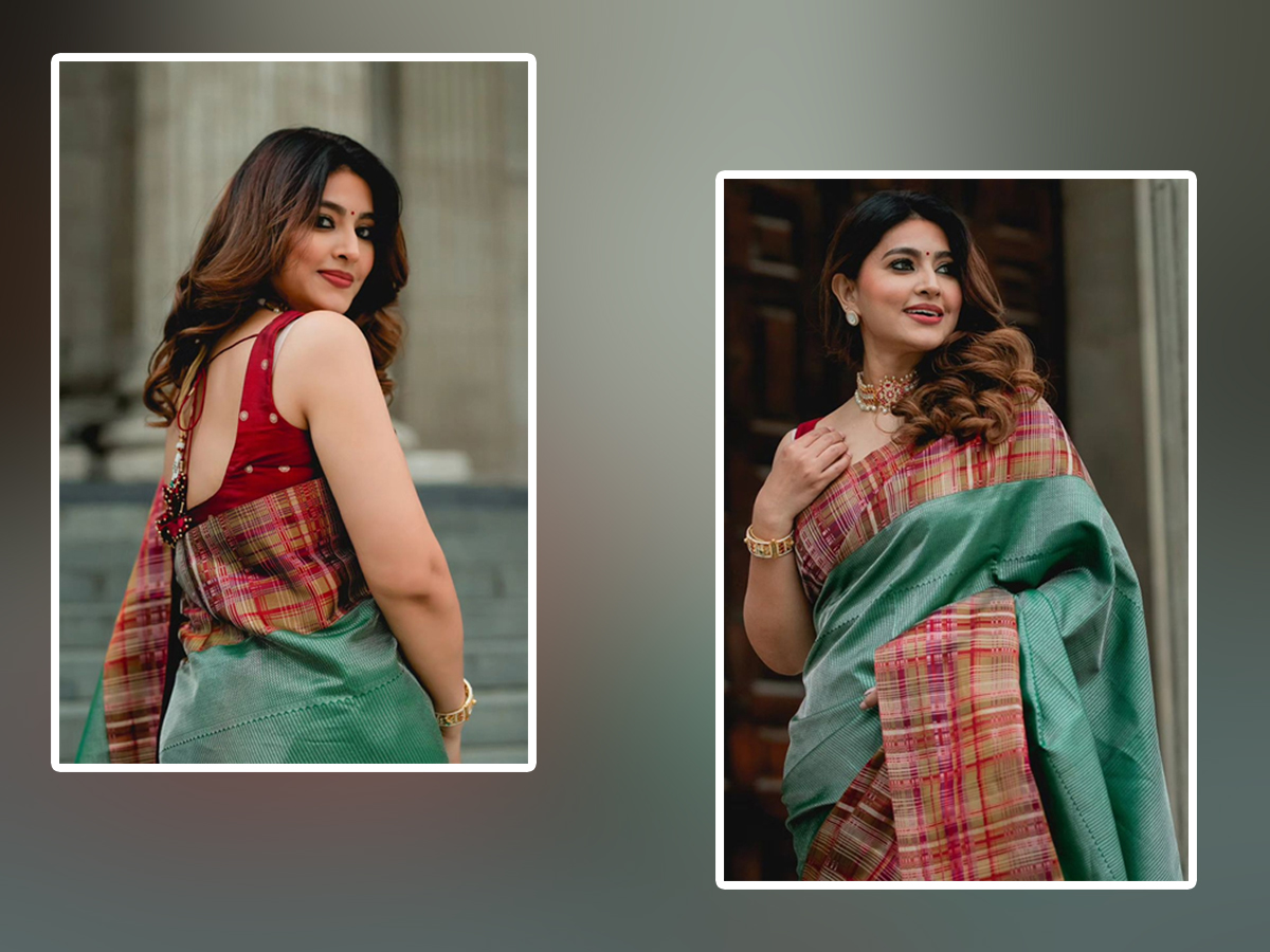 Actress Sneha Latest Saree Pics From London Vacation1