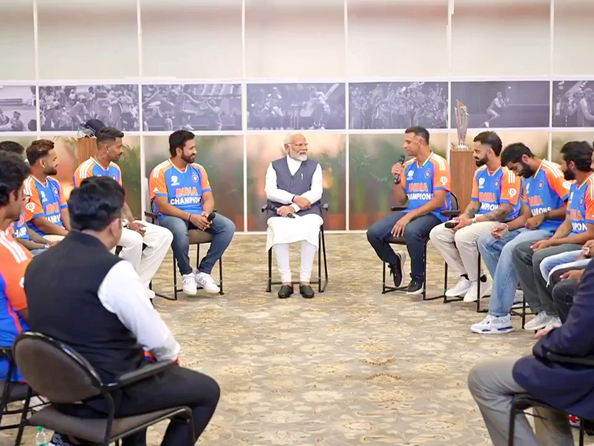 Team India Meets PM Modi At His Office After T20 World Cup 2024 Win, Photos Gallery16