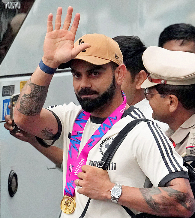 Indian cricket team returned Thursday after winning the T20 Cricket World Cup2