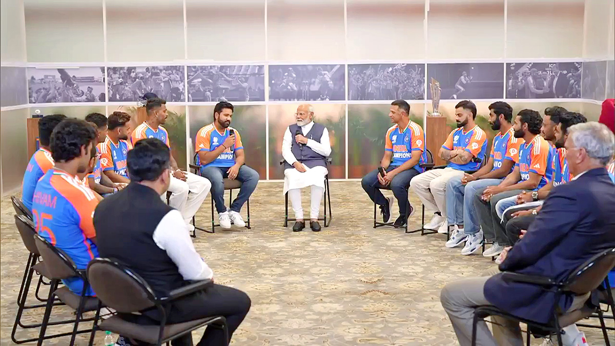 Team India Meets PM Modi At His Office After T20 World Cup 2024 Win, Photos Gallery10