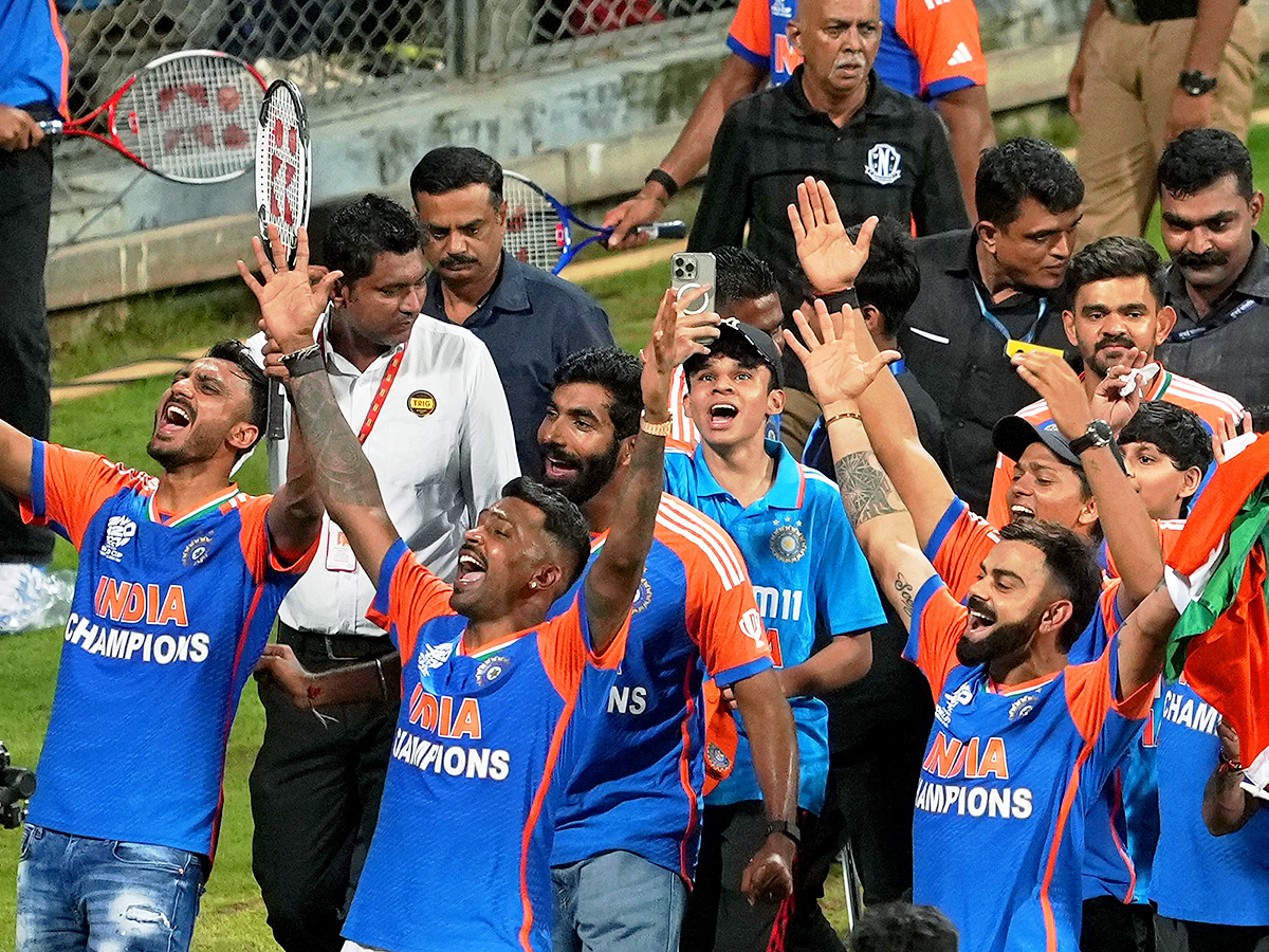 T20 World Cup winning Indian cricket team ceremony at the Wankhede Stadium12