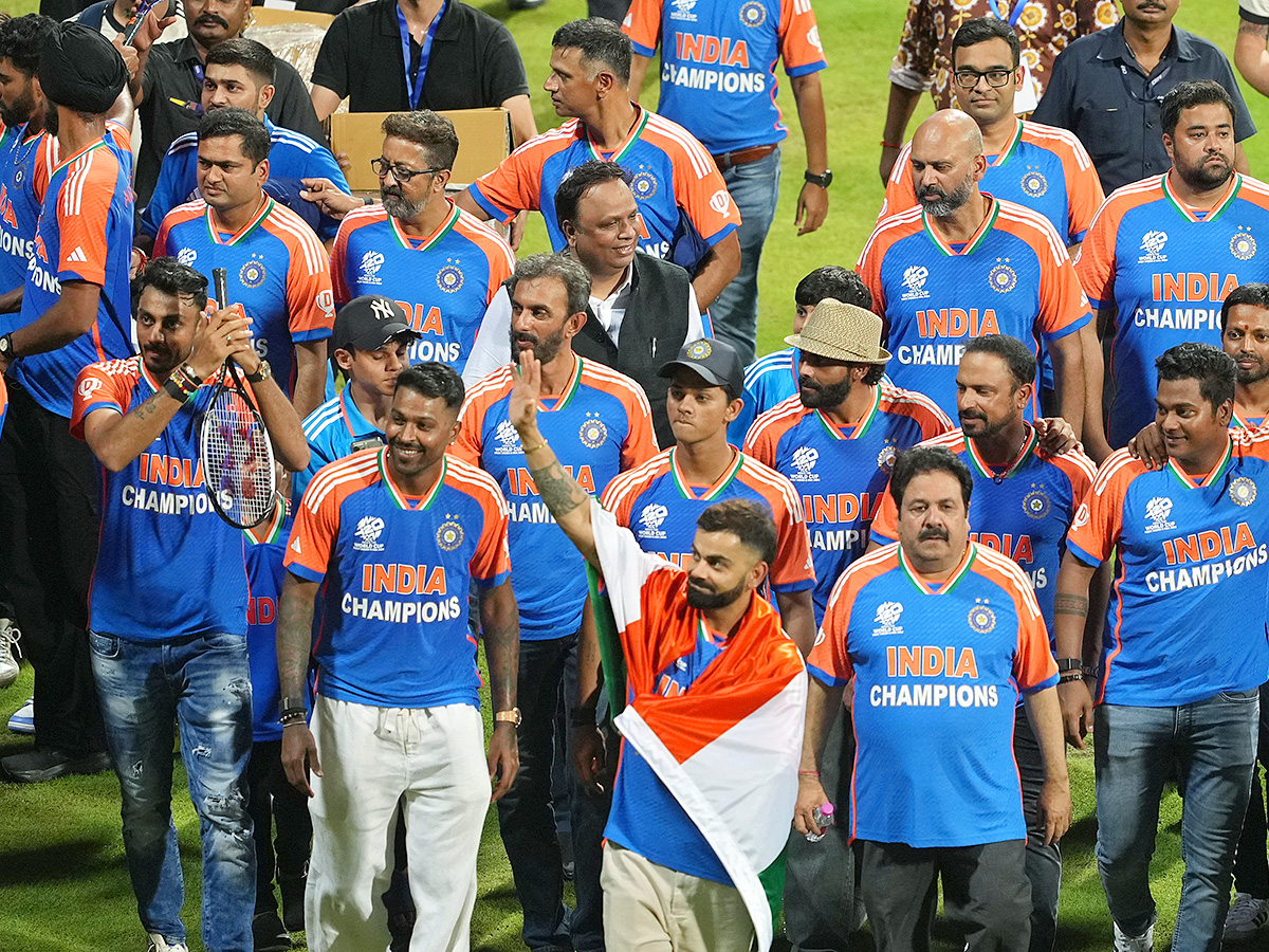 T20 World Cup winning Indian cricket team ceremony at the Wankhede Stadium15