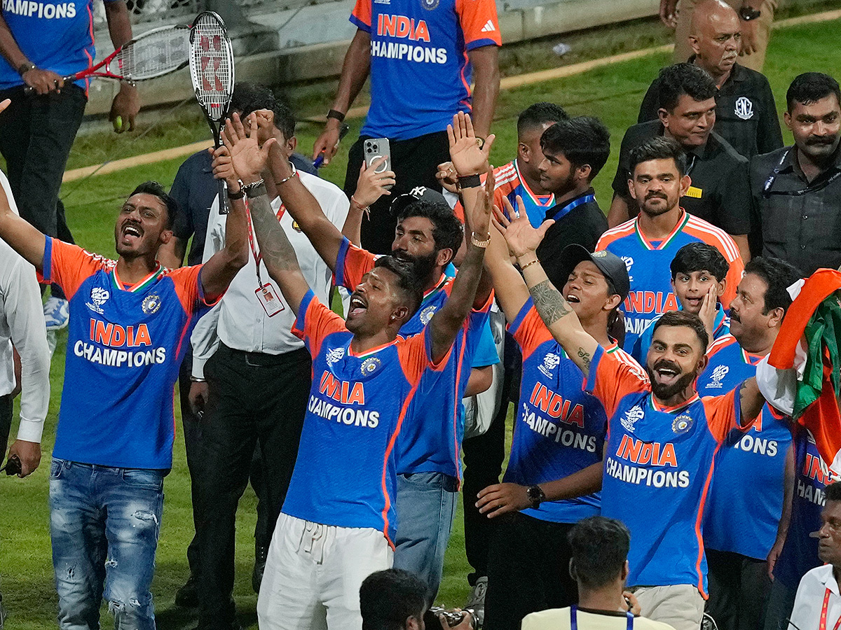 T20 World Cup winning Indian cricket team ceremony at the Wankhede Stadium19