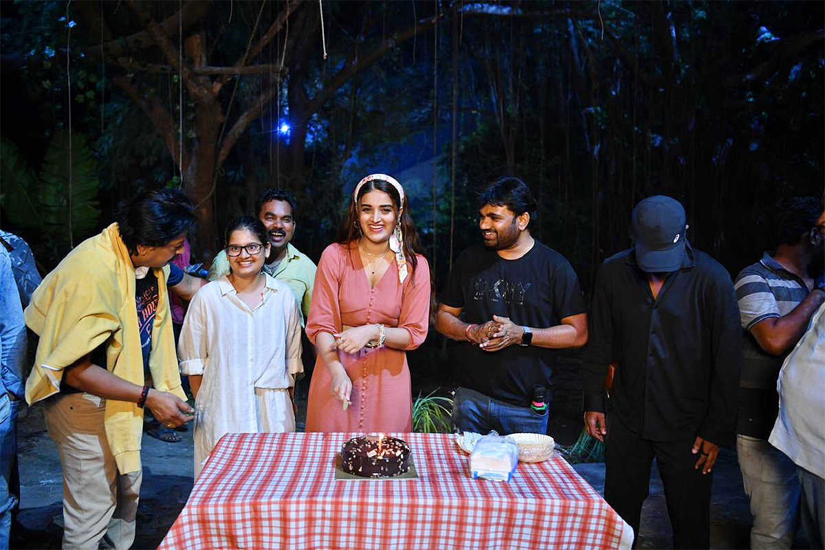 Nidhhi Agerwal Birthday Celebration On Sets of Prabhas Raja Saab1