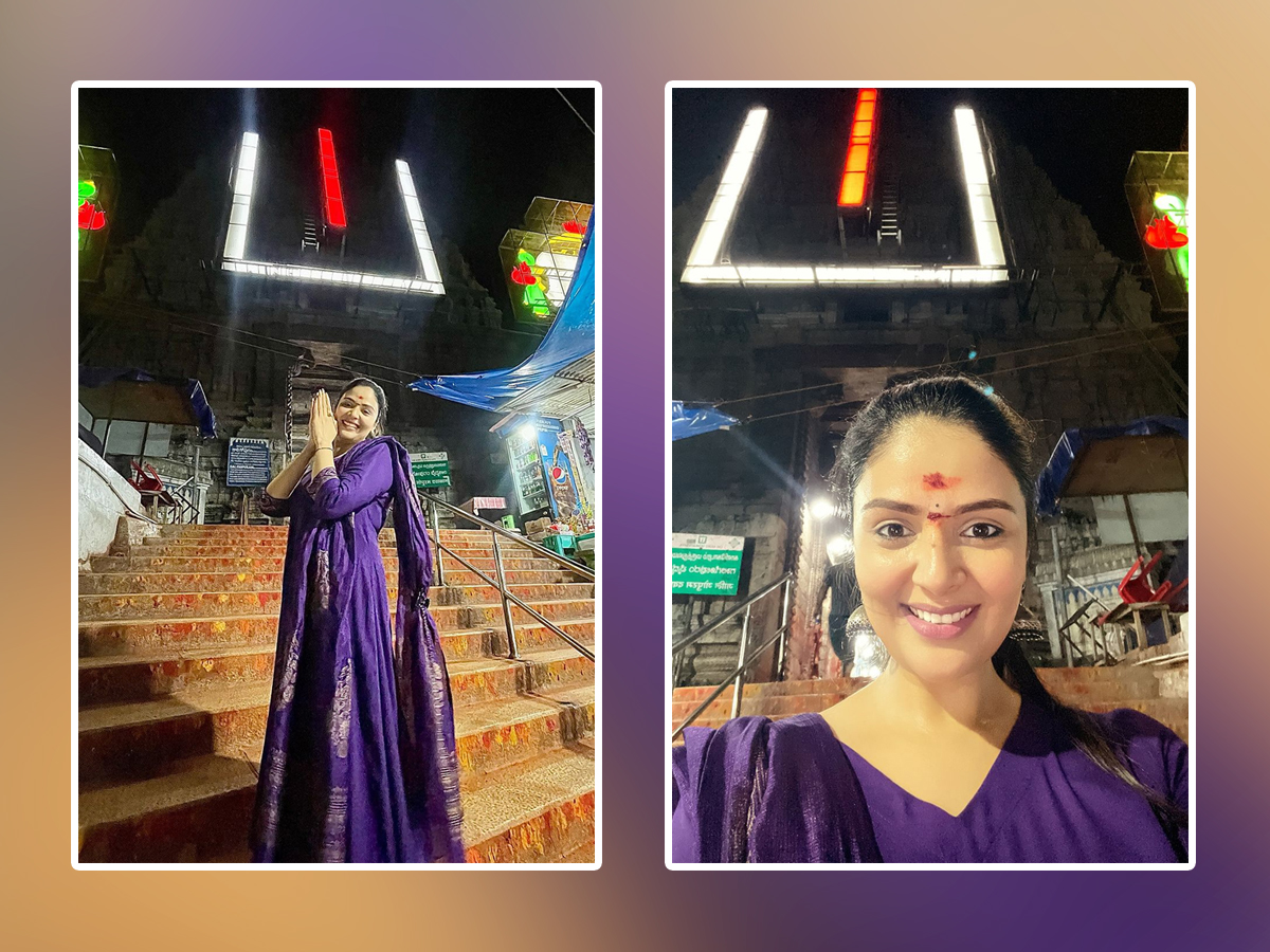 Anchor Sreemukhi Climbs Tirumala Stairs For The First Time, Photo Gallery Inside1