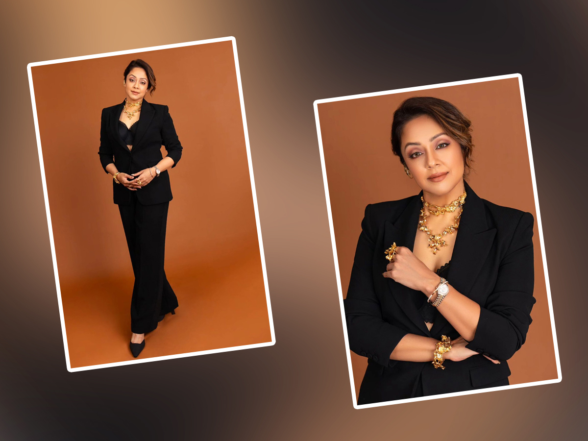 Actress Jyotika Looks Stunning In Black Dress Photos Goes Viral1