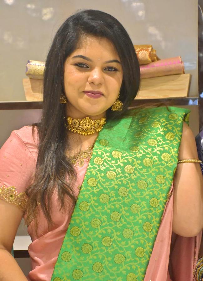 Insta Influencers in Sarees Showroom Opening 12