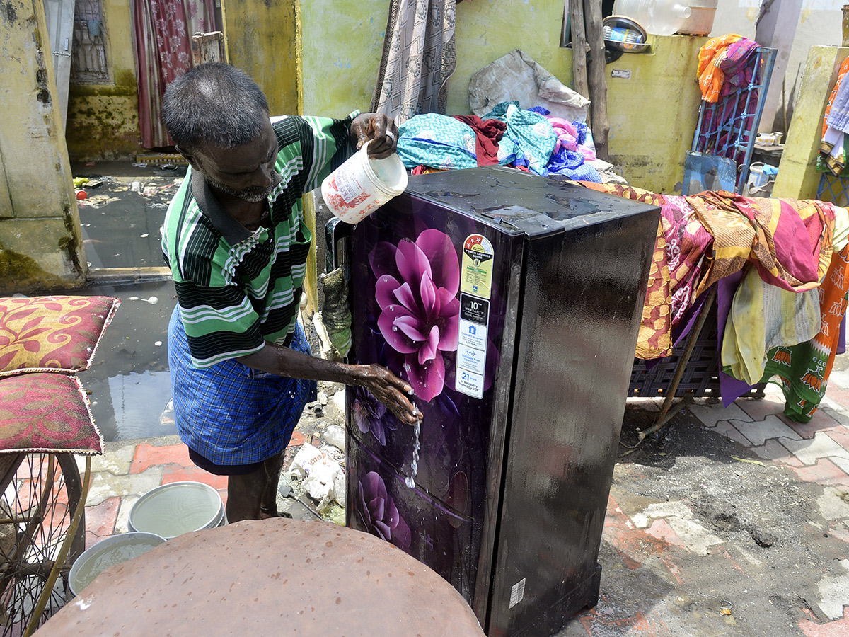 Check out the photo gallery of the flood-affected victims in Vijayawada.33