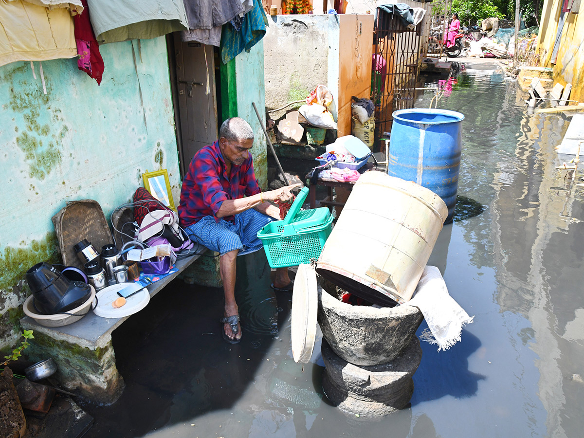 Check out the photo gallery of the flood-affected victims in Vijayawada.44