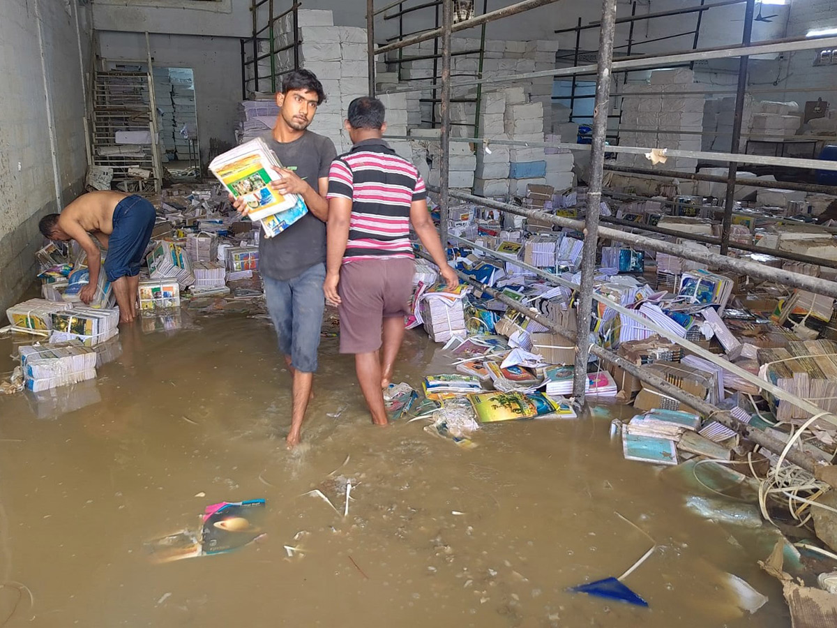 Check out the photo gallery of the flood-affected victims in Vijayawada.10