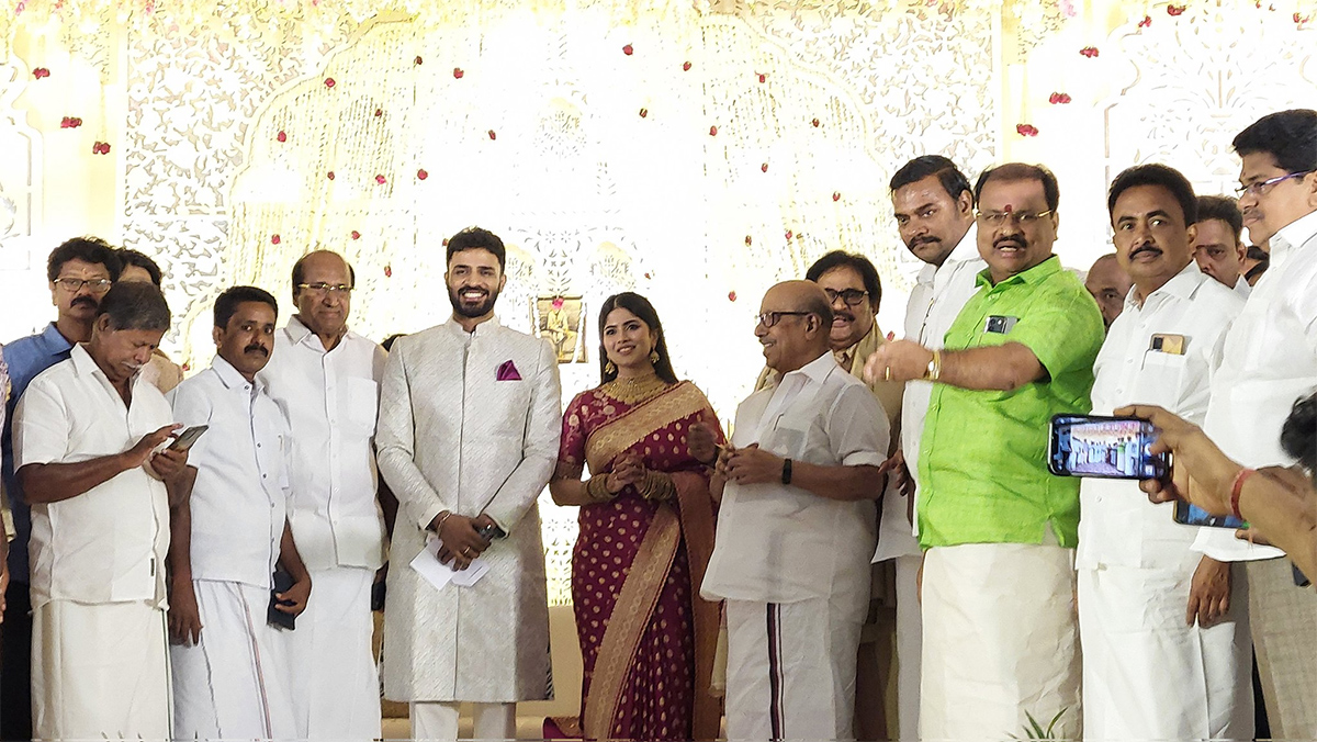 Megha Akash Saai Vishnu Wedding Reception3