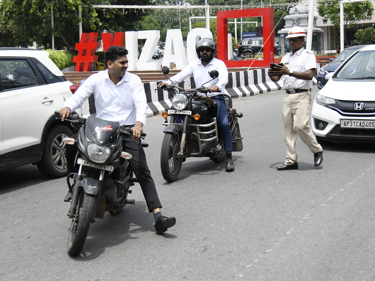 Visakhapatnam Strict Helmet Regulations Photos11