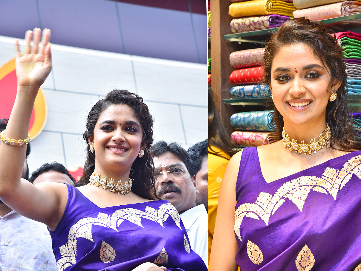 Actress Keerthi Suresh Saree Photos Goes Viral1