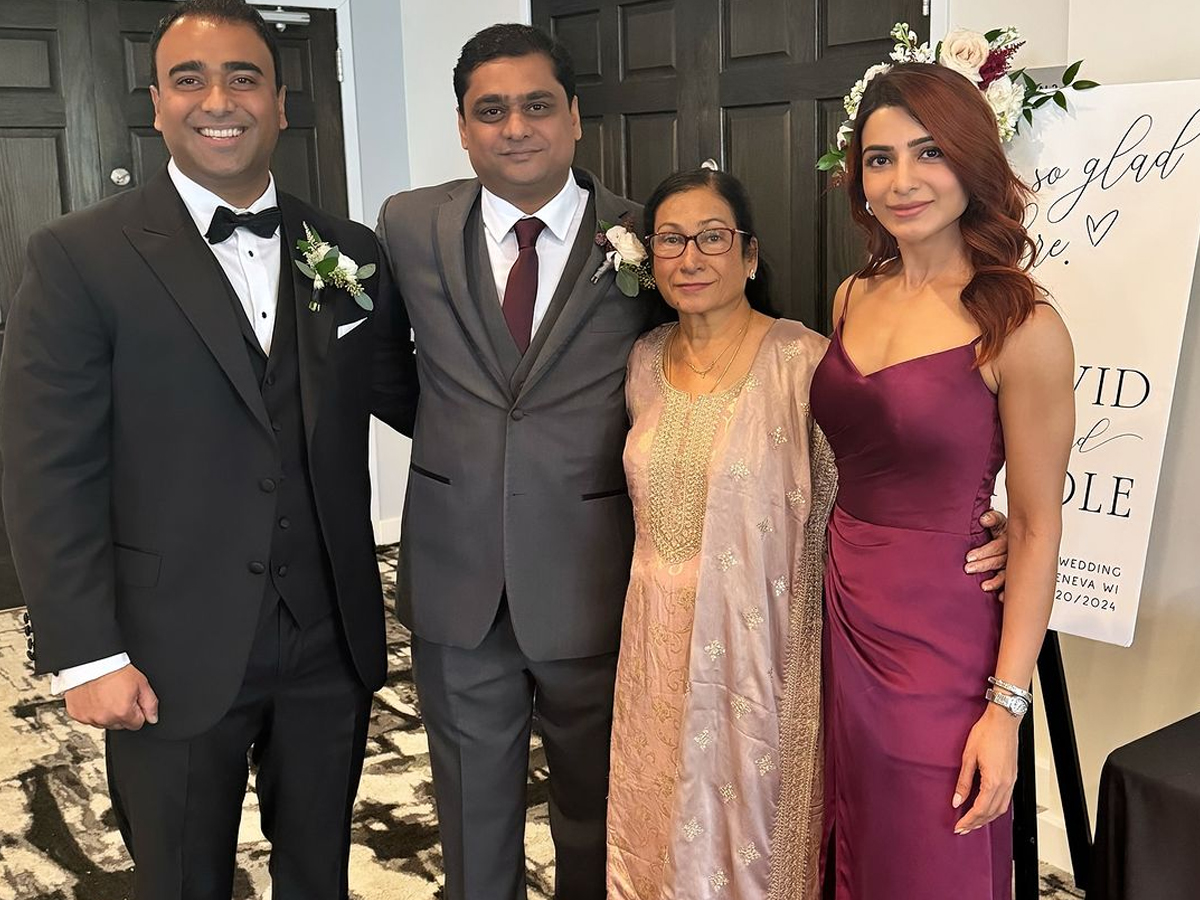 Actress Samantha Attends Brother David's Marriage In US, Photos Viral10