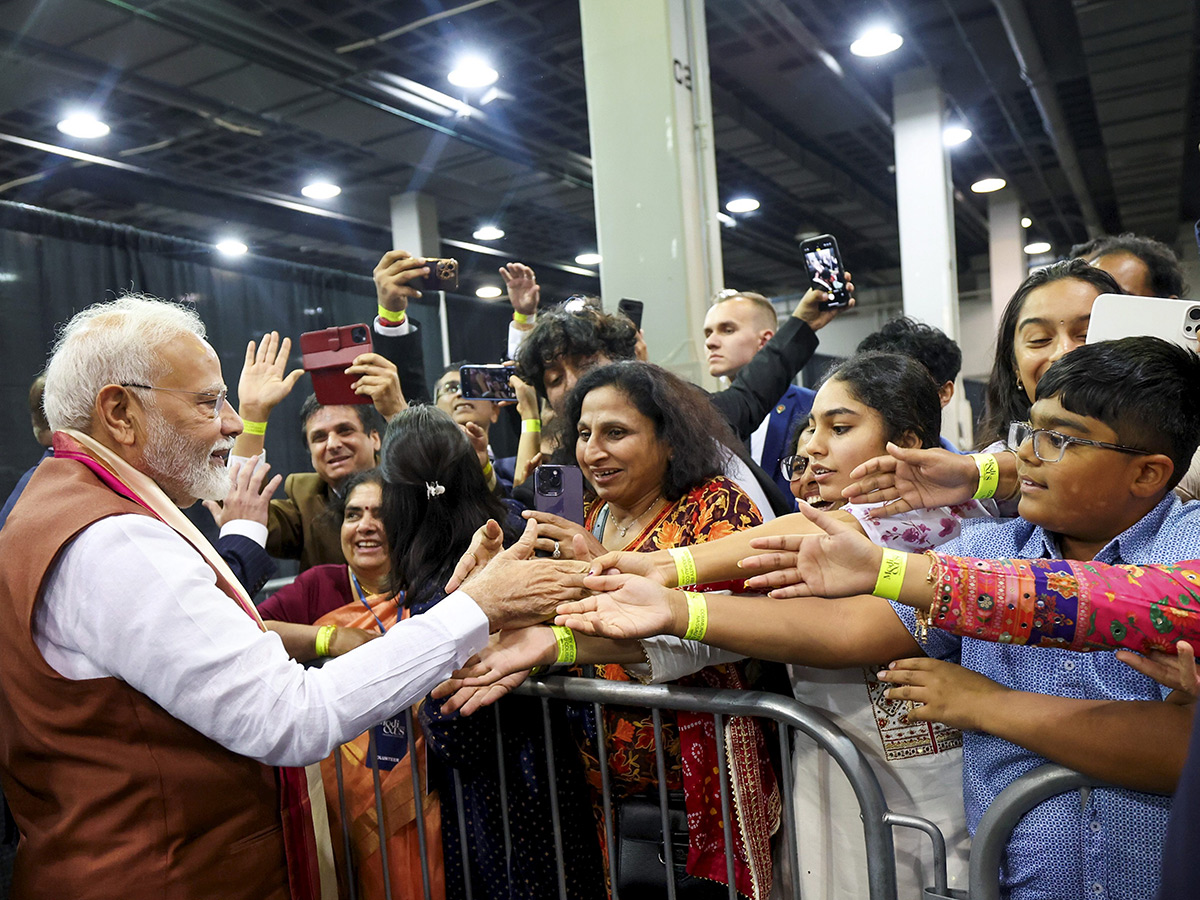 Indian Prime Minister Narendra Modi speaks during an event at Nassau County10