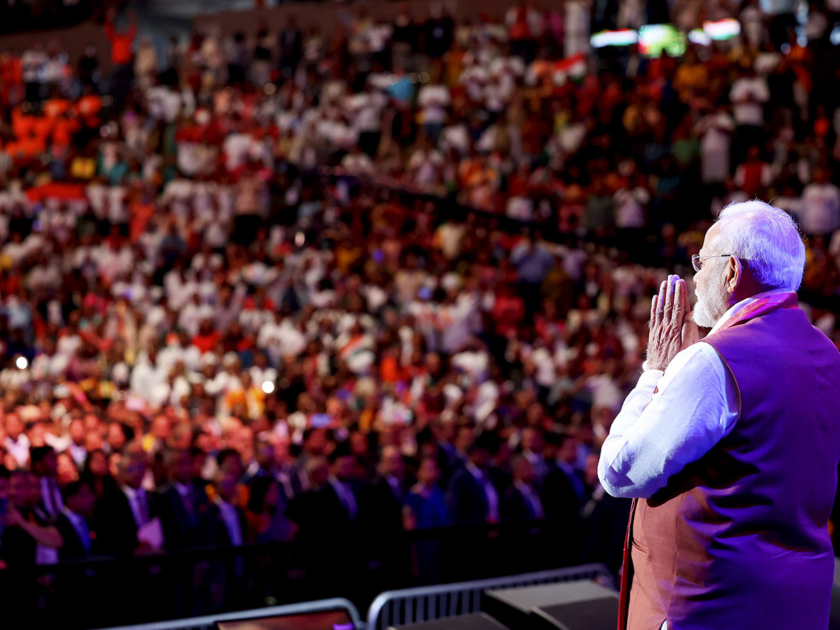 Indian Prime Minister Narendra Modi speaks during an event at Nassau County14