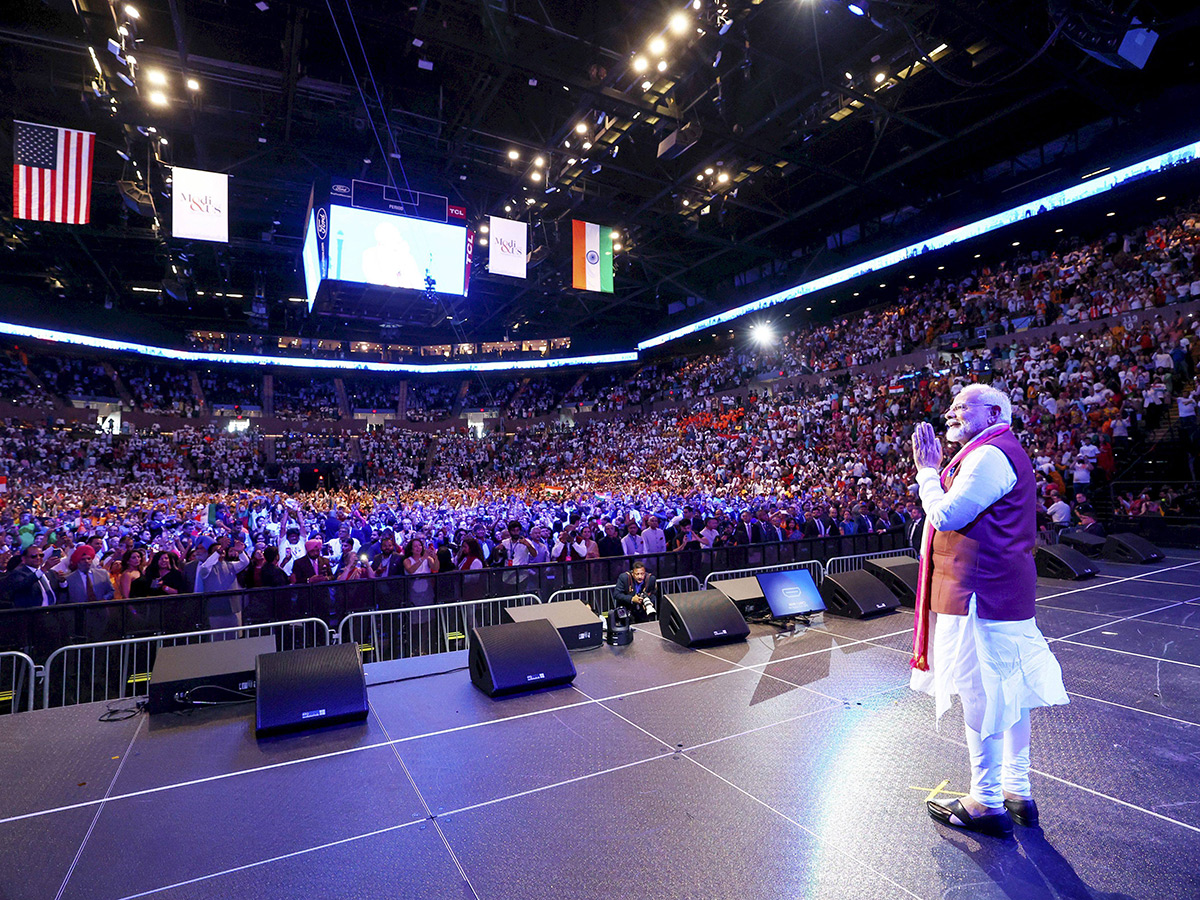 Indian Prime Minister Narendra Modi speaks during an event at Nassau County15