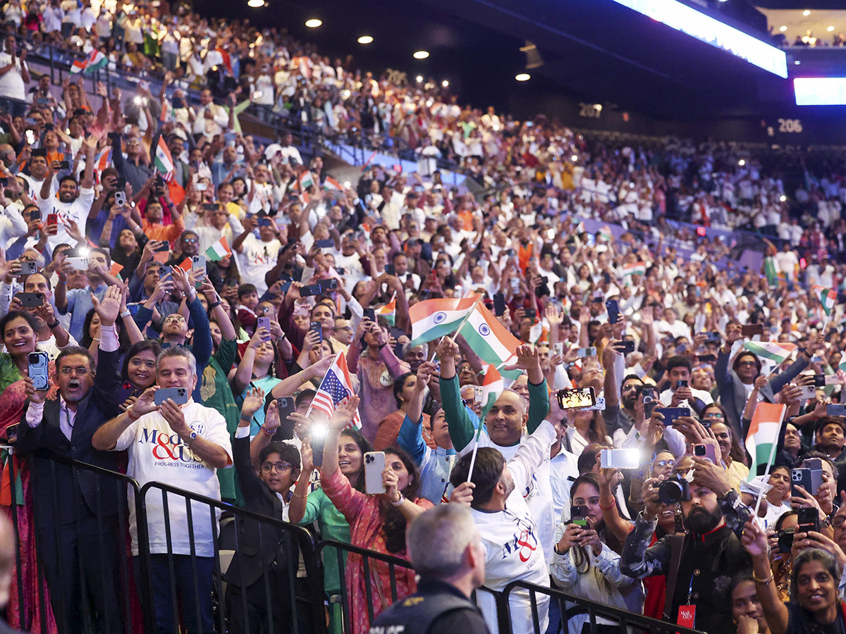 Indian Prime Minister Narendra Modi speaks during an event at Nassau County16