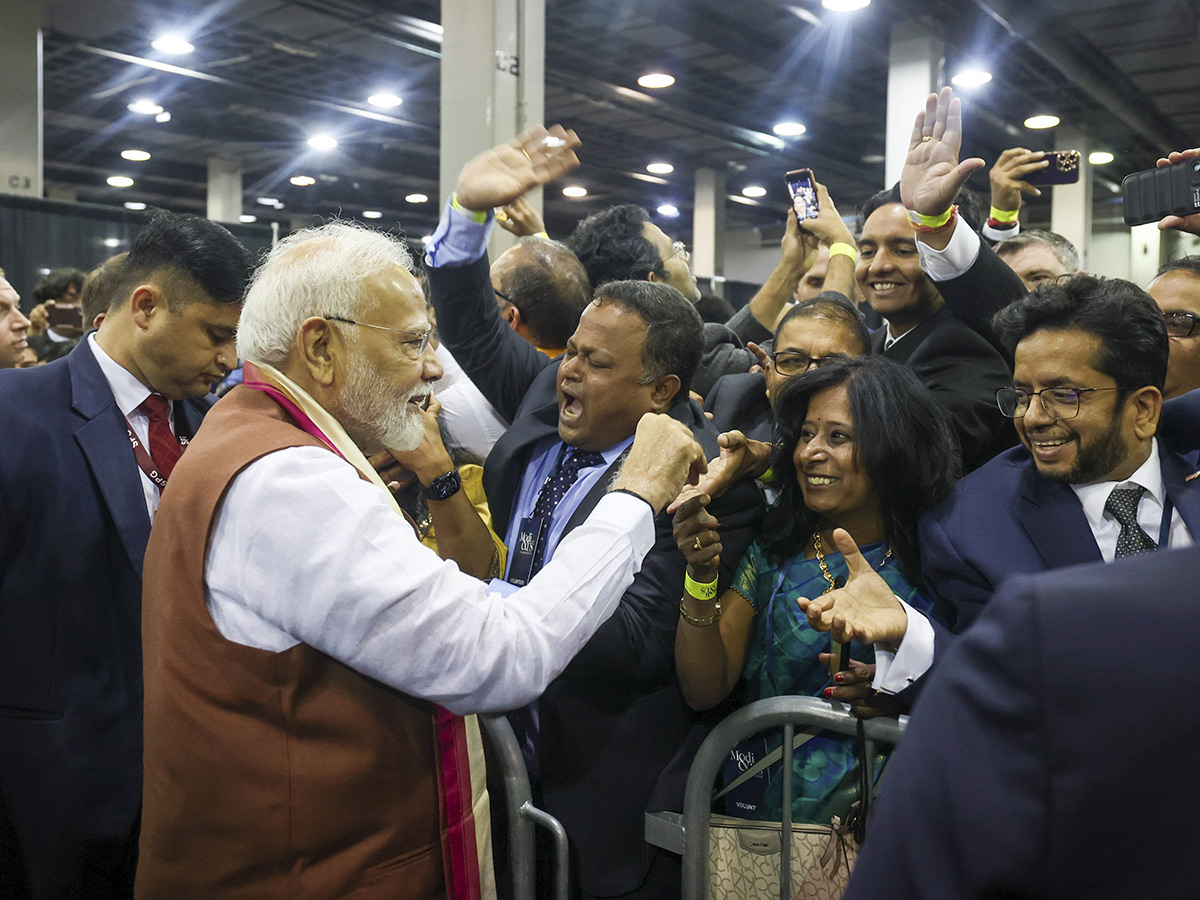 Indian Prime Minister Narendra Modi speaks during an event at Nassau County4