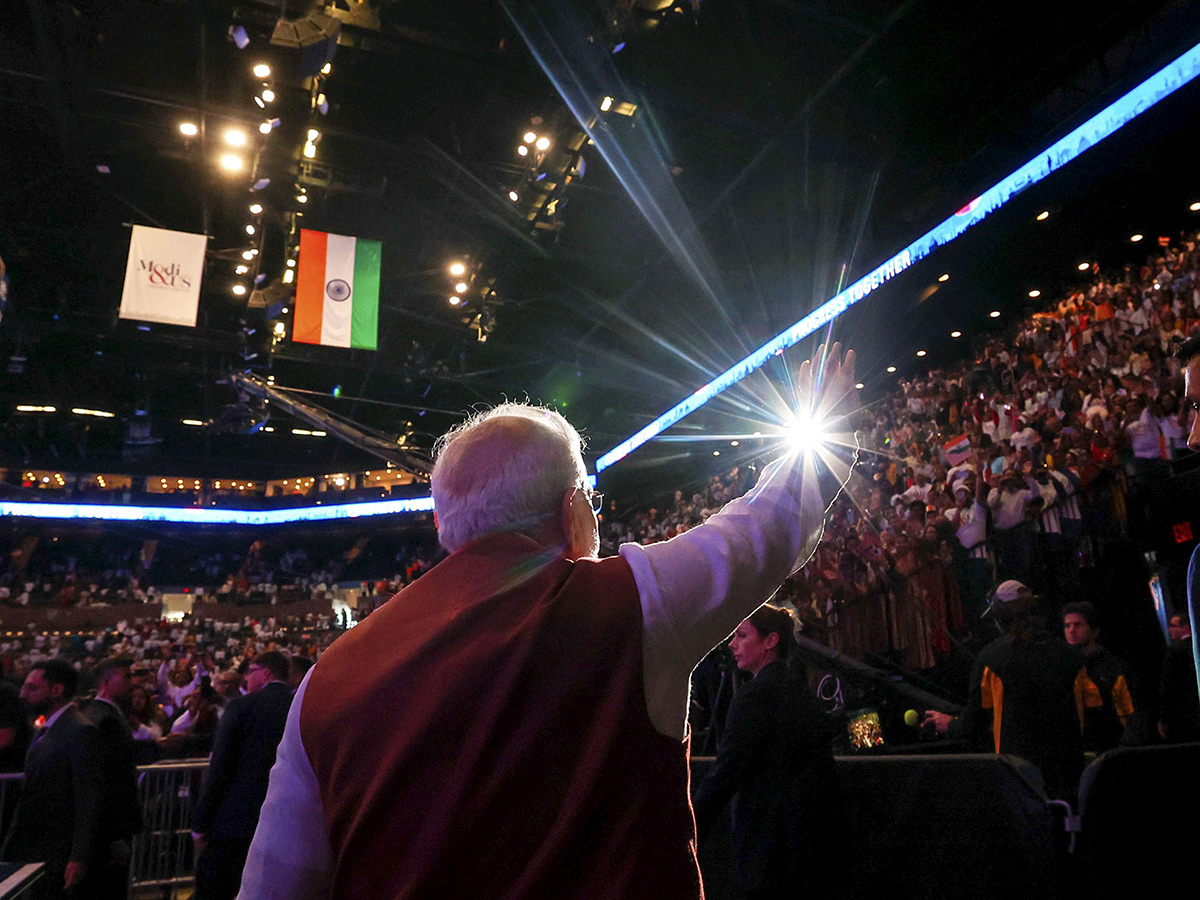 Indian Prime Minister Narendra Modi speaks during an event at Nassau County8