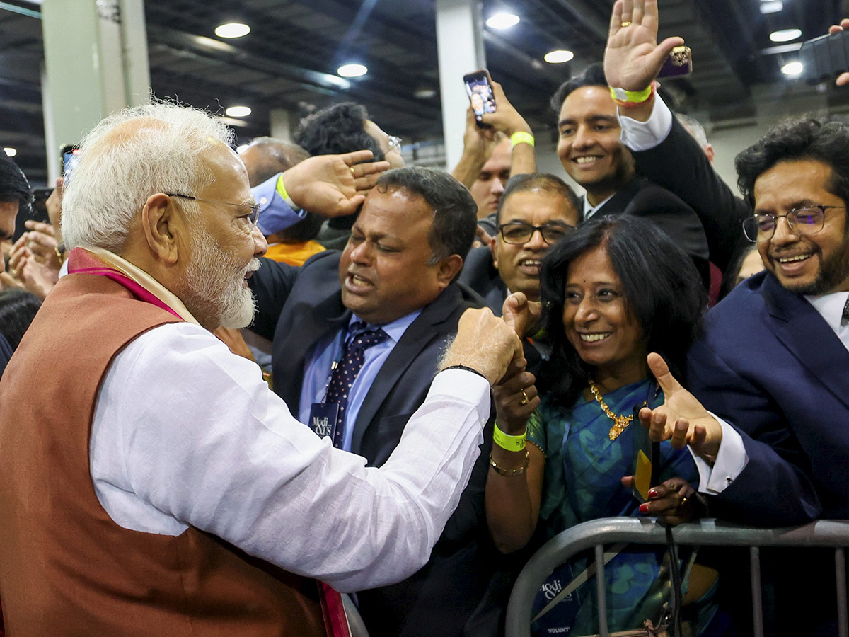 Indian Prime Minister Narendra Modi speaks during an event at Nassau County9