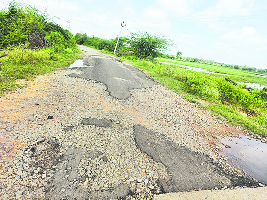 గుంతల దారి.. ప్రయాణానికి వేసారి!1