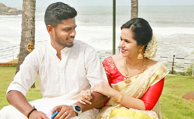 My Beautiful Impact Player: Sanju Samson Birthday Post for wife Charulatha Remesh Photos Viral5