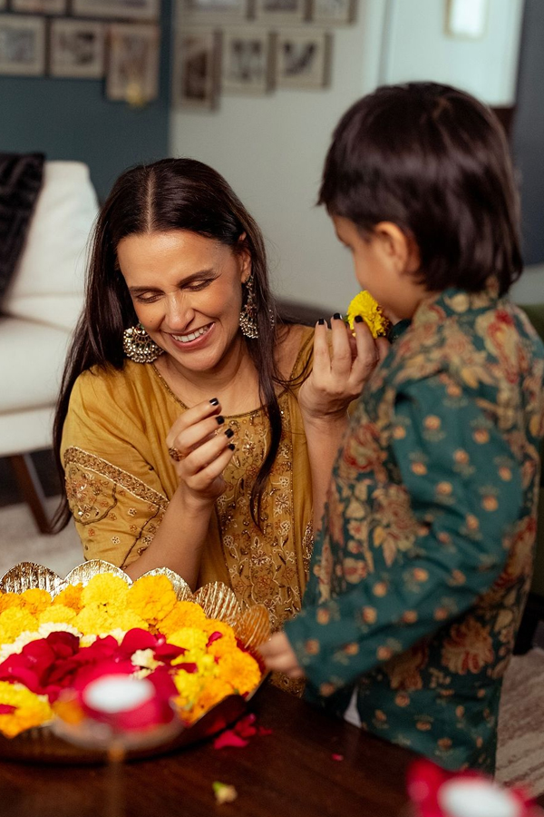 Actress Neha Dhupia Has Already Started Diwali Shopping For Kids5