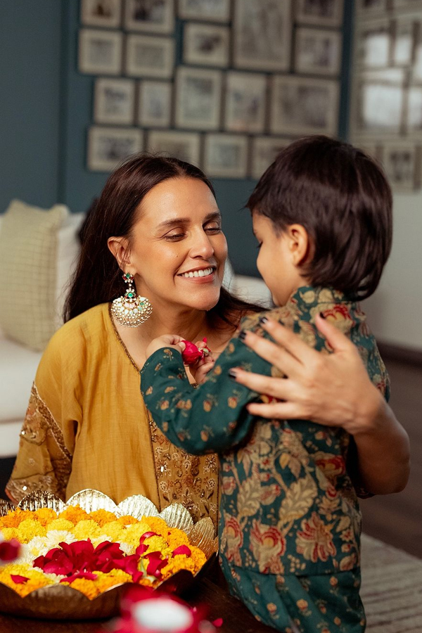 Actress Neha Dhupia Has Already Started Diwali Shopping For Kids7