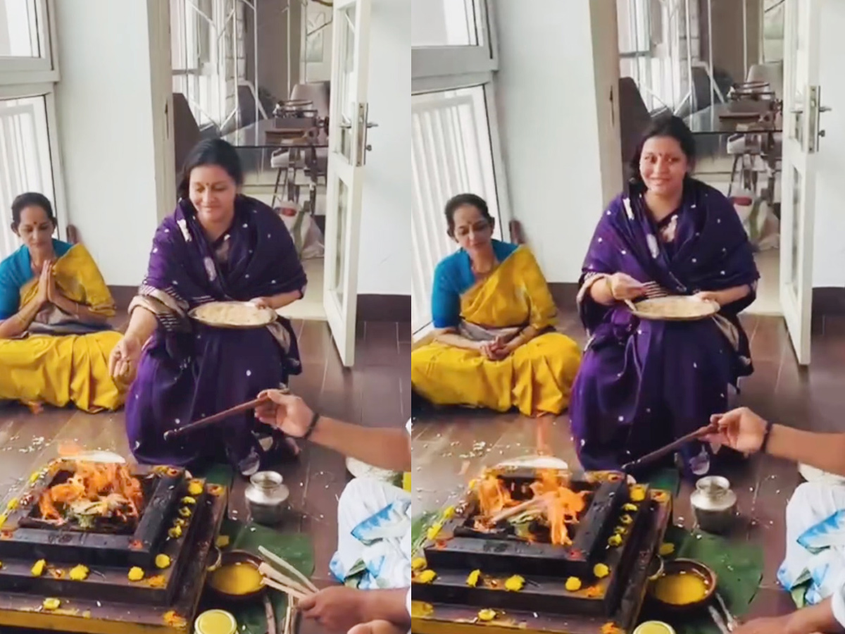 Renu Desai performes Ganapathi, Chandi homam With Son Akira Photos Goes Viral in Social Media1