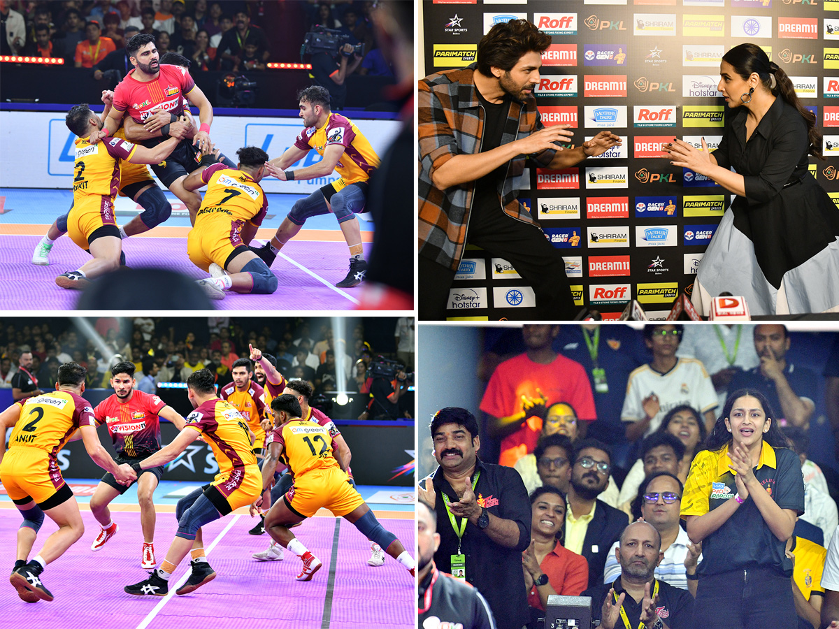 Kartik Aaryan and Vidya Balan attended the grand opening of Pro Kabaddi League Season 11.1