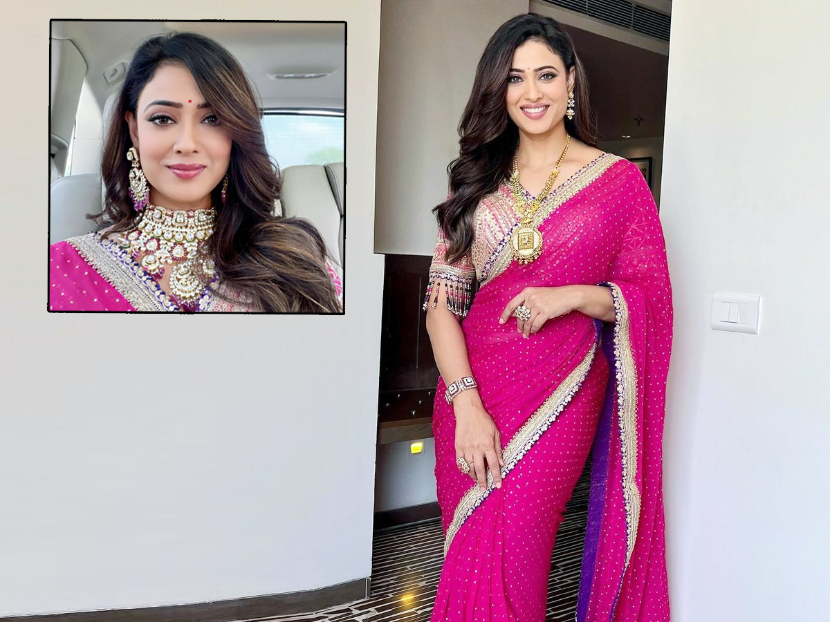 Shweta Tiwaris Fuchsia Saree Serves Fashion Inspiration1