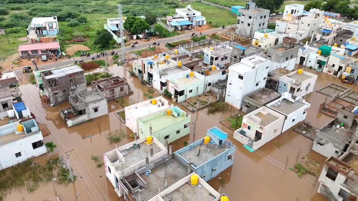 Pandameru river Flood in Raptadu Anantapur district2