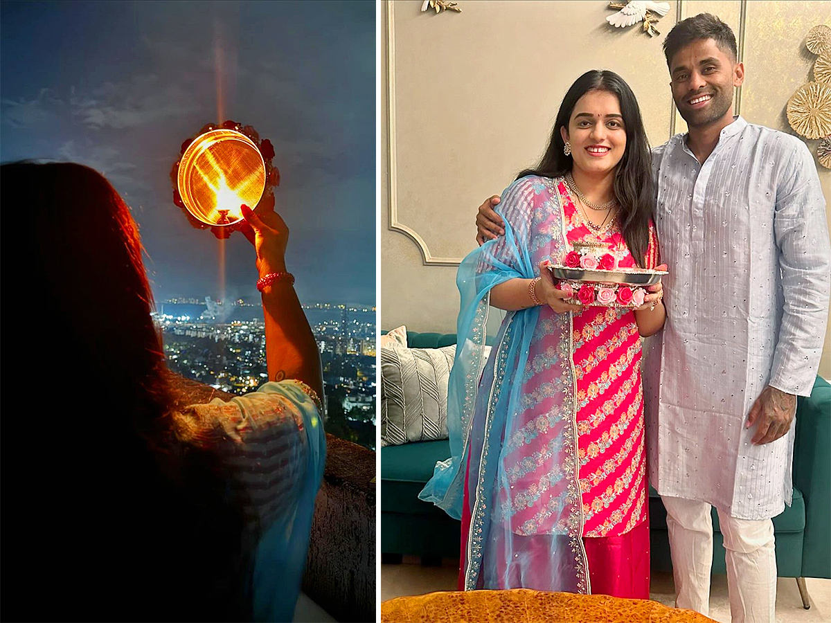 Suryakumar Yadav wife Devisha Shetty celebrated Karva Chauth festival1