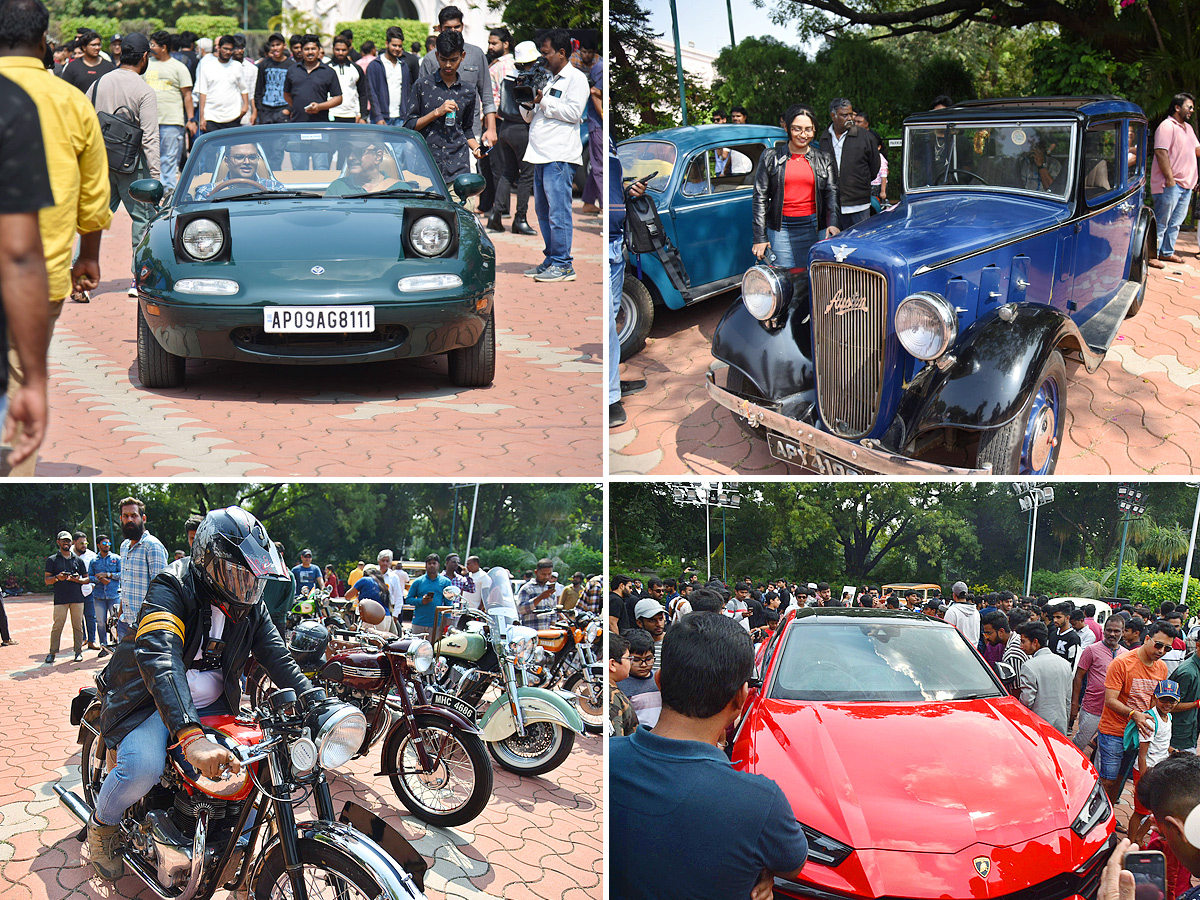 Vintage cars at cars n coffee Hyderabad1