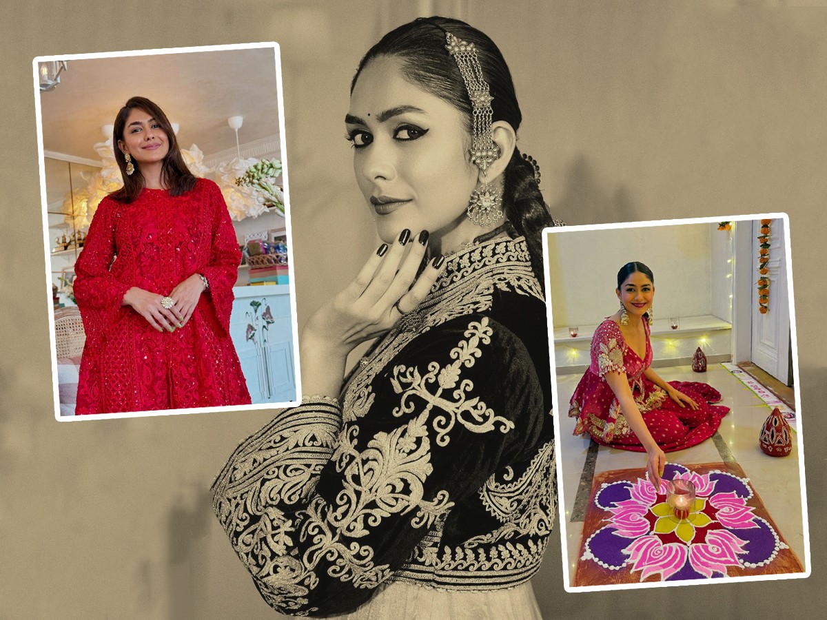 Mrunal Thakur's Grand Festival Celebrations With Family And Friends Pics Viral1