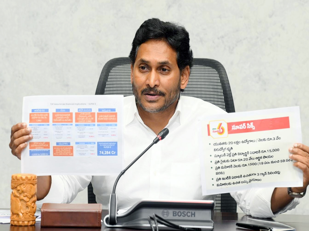 Ys jagan Mohan Reddy On CM Chandrababu Super Six failures, Budget delay exposes1